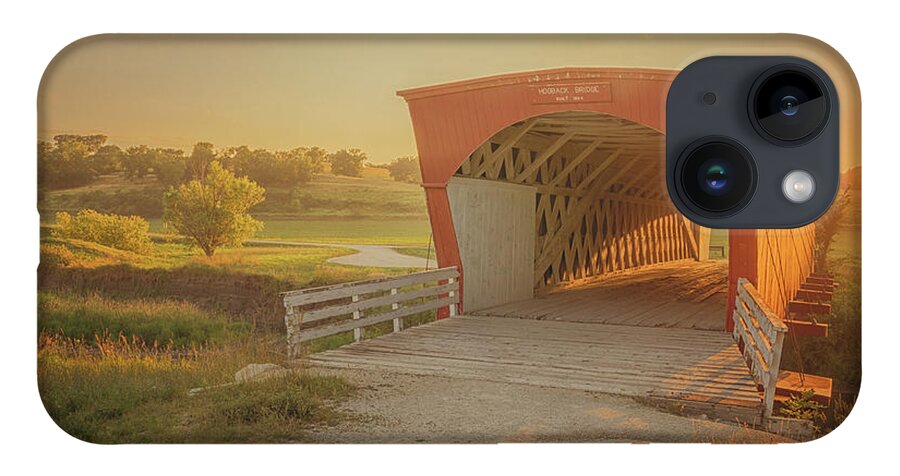 Hogback Bridge iPhone 14 Case featuring the photograph Hogback Covered Bridge by Susan Rissi Tregoning