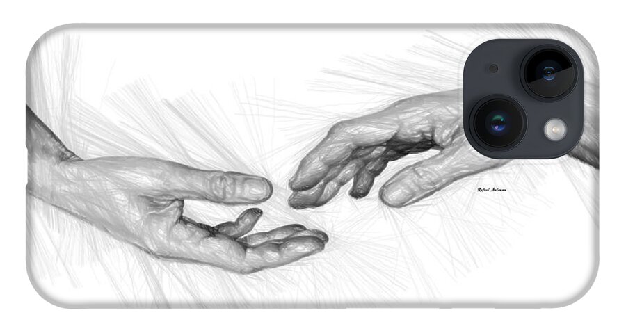 Art iPhone 14 Case featuring the digital art Hold My Hand by Rafael Salazar