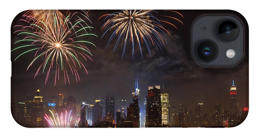 Clarence Holmes iPhone 14 Case featuring the photograph Hudson River Fireworks IV by Clarence Holmes