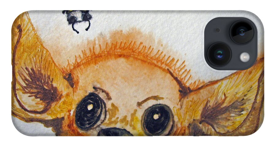 Dogs iPhone 14 Case featuring the painting I Aint No Flower by Patricia Arroyo