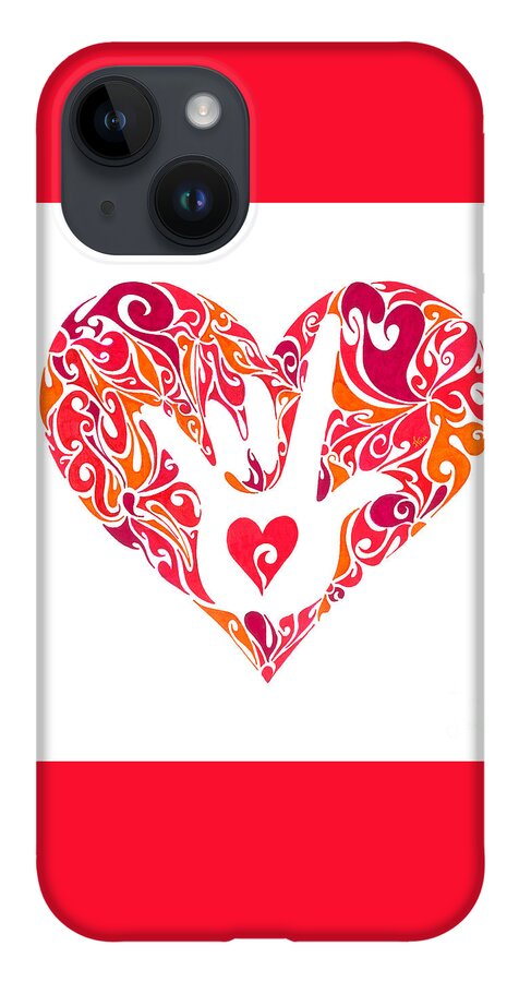 Iloveyou iPhone 14 Case featuring the painting I Love You by Anushree Santhosh