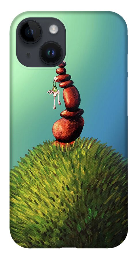 Frogs iPhone 14 Case featuring the painting I Will Follow You by Mindy Huntress
