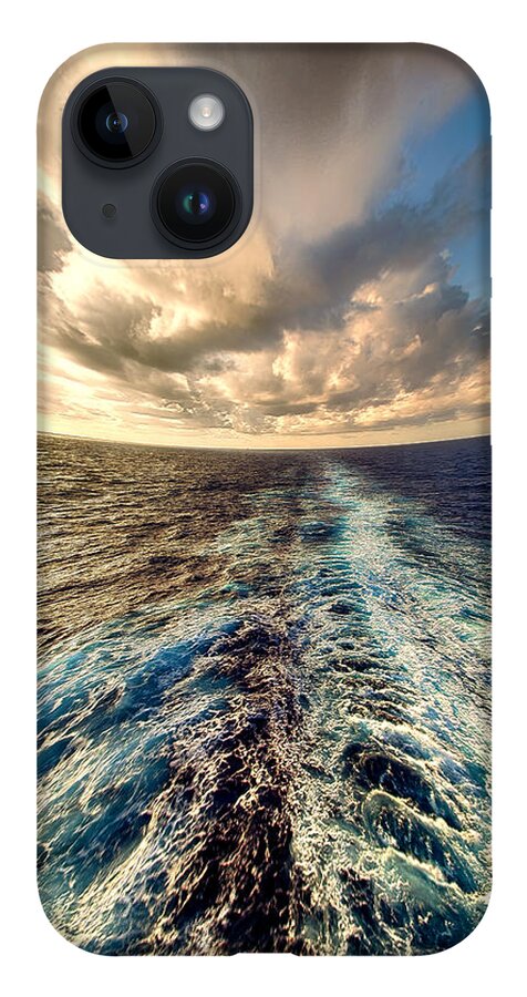 Landscape iPhone 14 Case featuring the photograph In My Wake by Bill and Linda Tiepelman
