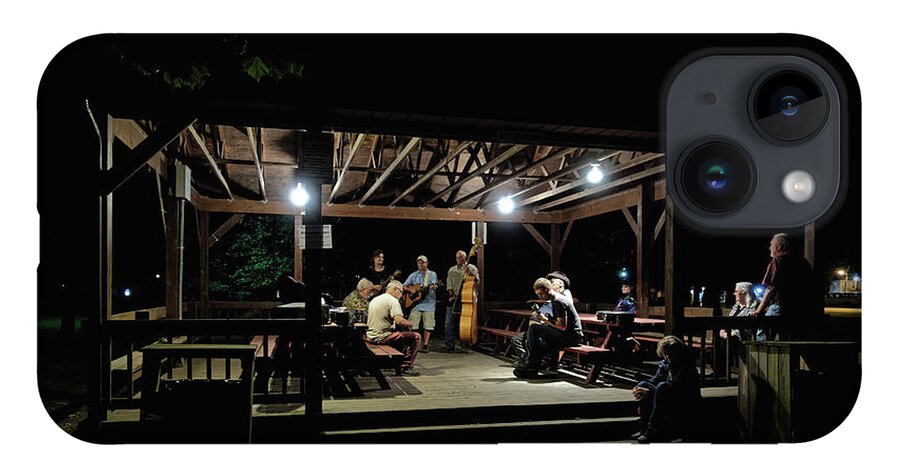 Musicians iPhone Case featuring the photograph In the park, Elkins, West Virginia 2017 by Chris Honeyman
