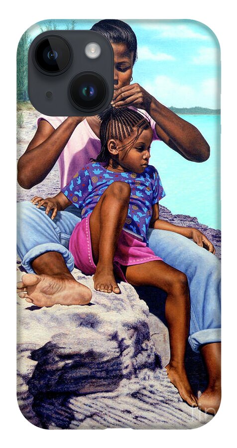 Mother iPhone 14 Case featuring the painting Island Girls II by Nicole Minnis