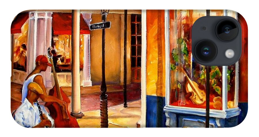 New Orleans iPhone 14 Case featuring the painting Jazz on Royal Street by Diane Millsap