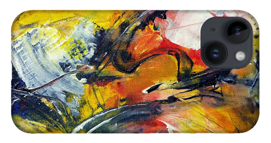 Abstract Painting iPhone 14 Case featuring the painting Jazz by Tracy Bonin