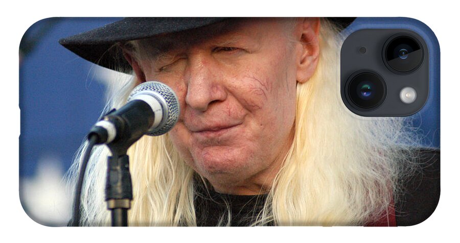 Johnny Winter iPhone 14 Case featuring the photograph Johnny Winter by Mike Martin