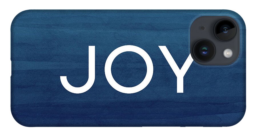 Joy iPhone Case featuring the mixed media Joy Blue- Art by Linda Woods by Linda Woods