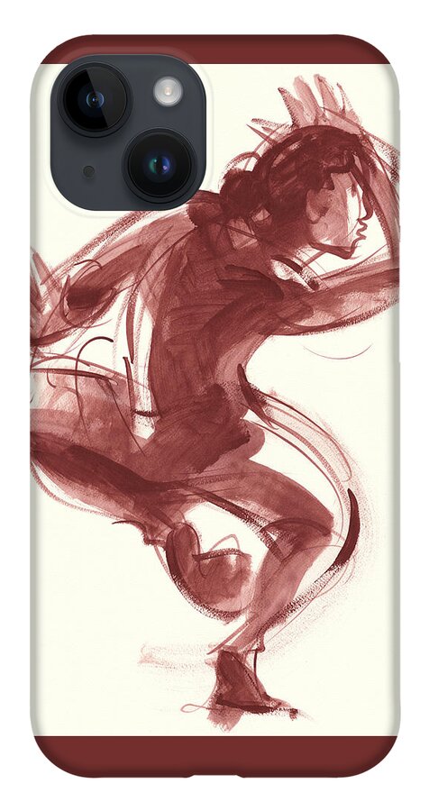 Female Contemporary Dancer iPhone Case featuring the painting Julia by Judith Kunzle