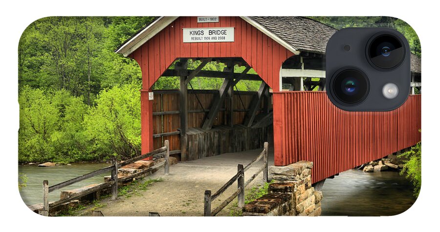 Kings Bridge iPhone Case featuring the photograph Kings Covered Bridge Somerset PA by Adam Jewell