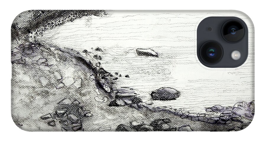  iPhone 14 Case featuring the painting Kinnacurra Shore by Kathleen Barnes