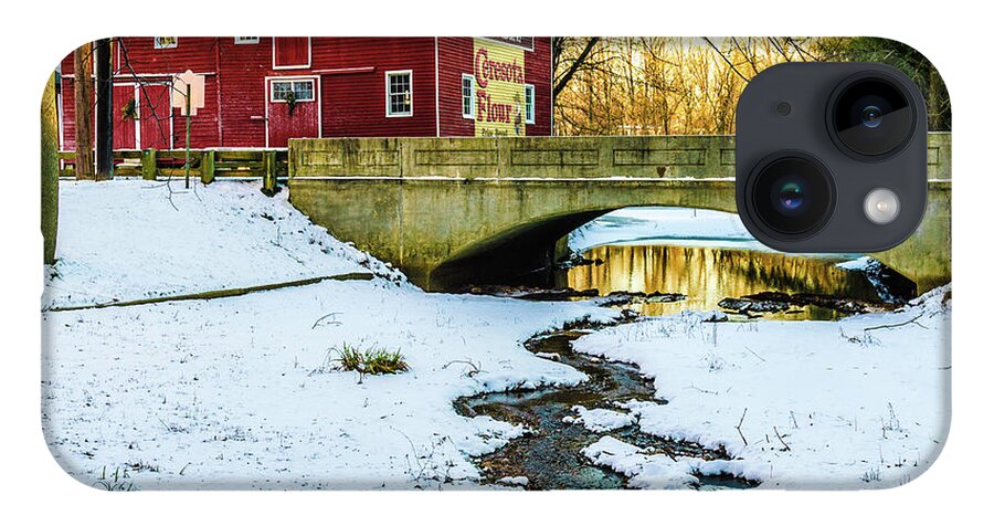 Kirbys Mill iPhone 14 Case featuring the photograph Kirby's Mill Landscape - Creek by Louis Dallara