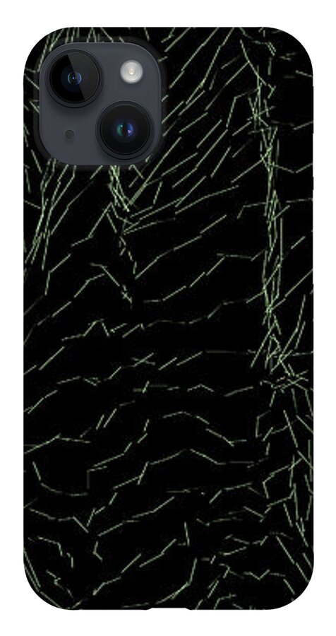 Rithmart Abstract Digital Computer Generated Organic Random Iterative Recursive 1000wx3500h 150 152 173 212 255 2wx7h Algorithm Background Black Blue Color Combination Created Density Determined Drawing Drawn Green High Image Images Line Lines Low Lower Made One Or Pixels Randomly Red Scale Series Shape Single Values iPhone Case featuring the digital art L2-44-173-212-152-2x7-1000x3500 by Gareth Lewis