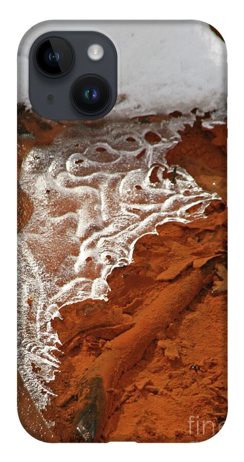 Ice iPhone 14 Case featuring the photograph Lacy Ice by Tiffany Whisler