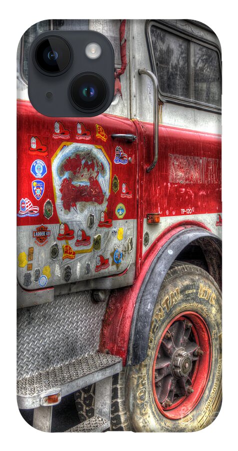 Ladder Truck 152 iPhone 14 Case featuring the photograph Ladder Truck 152 - In Remembrance of 9-11 by Eddie Yerkish