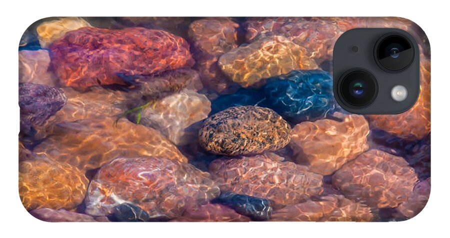 Rocks iPhone 14 Case featuring the photograph Lake Superior Water Rocks by Britt Runyon