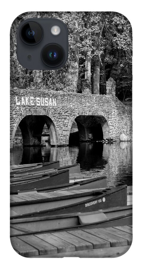 Lake iPhone 14 Case featuring the photograph Lake Susan BW by Joye Ardyn Durham