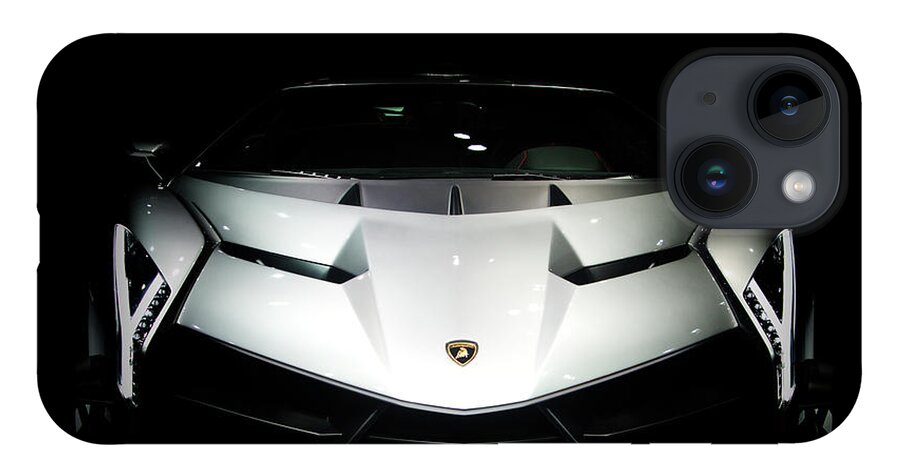 Lamborghini iPhone Case featuring the digital art Lamborghini Veneno by Airpower Art