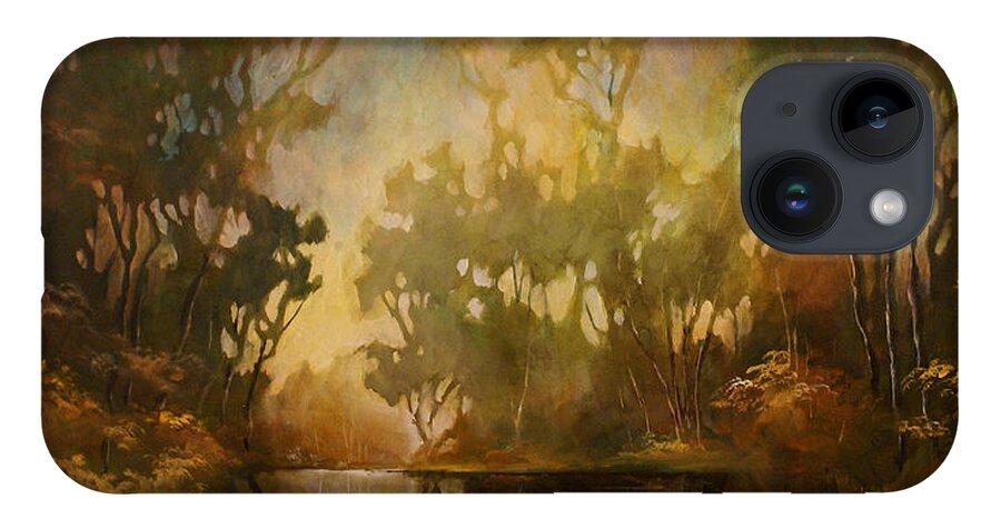  iPhone 14 Case featuring the painting Landscape 5 by Michael Lang