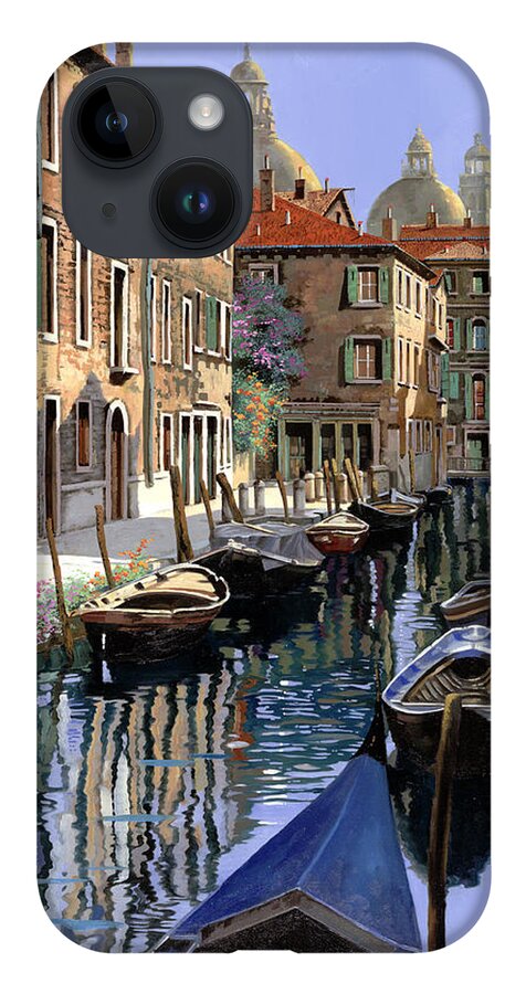Venice iPhone Case featuring the painting Le Barche Sul Canale by Guido Borelli