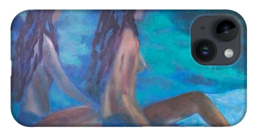 Hawaiian Girls iPhone 14 Case featuring the painting Le Hawaiane by Enrico Garff