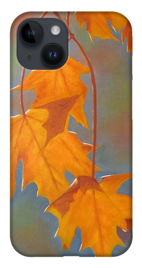 Autumn iPhone Case featuring the painting Leaves of Gold by Marlene Little