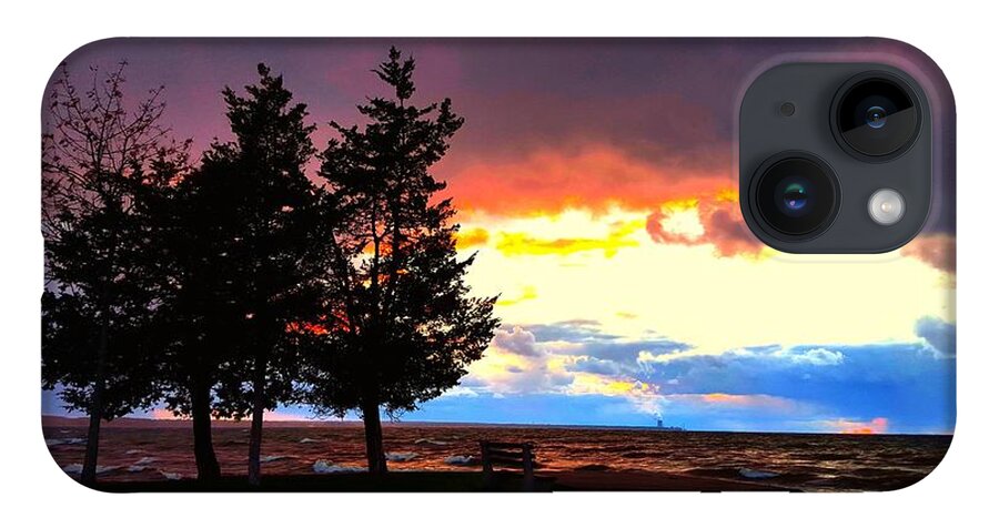Lake iPhone 14 Case featuring the photograph Lingering Light by Dani McEvoy