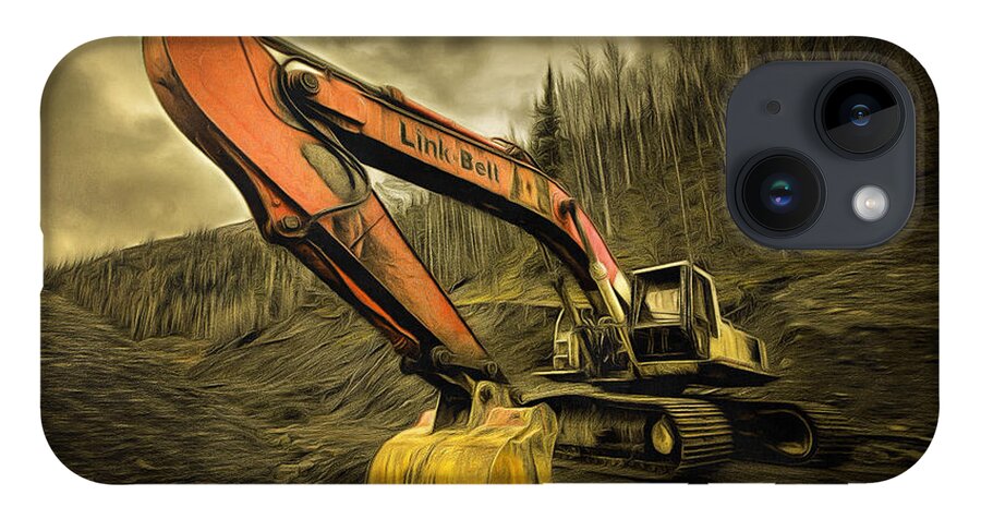 Equipment iPhone 14 Case featuring the photograph Link Belt Excavator by Fred Denner