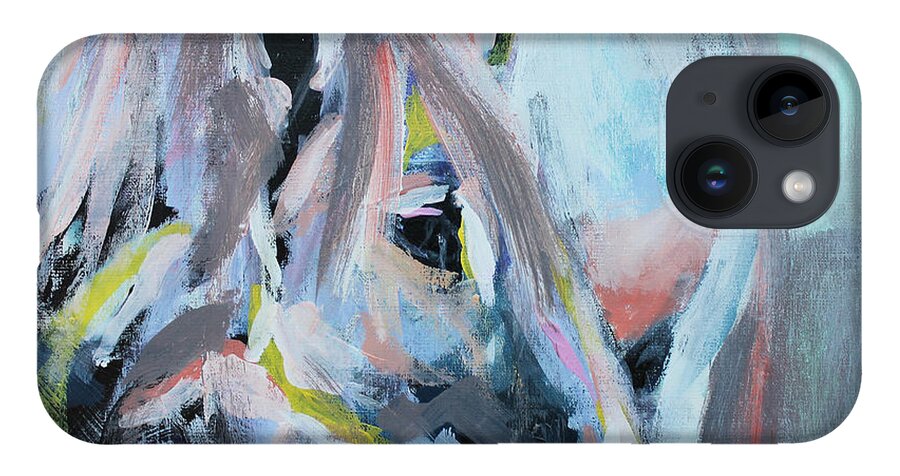 Horse iPhone Case featuring the painting Listen by Claudia Schoen
