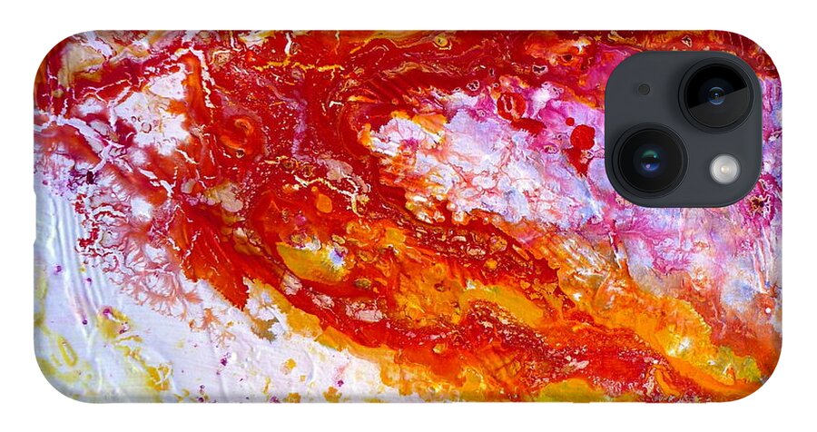 Abstract Painting iPhone 14 Case featuring the painting Live What You Love by Tracy Bonin