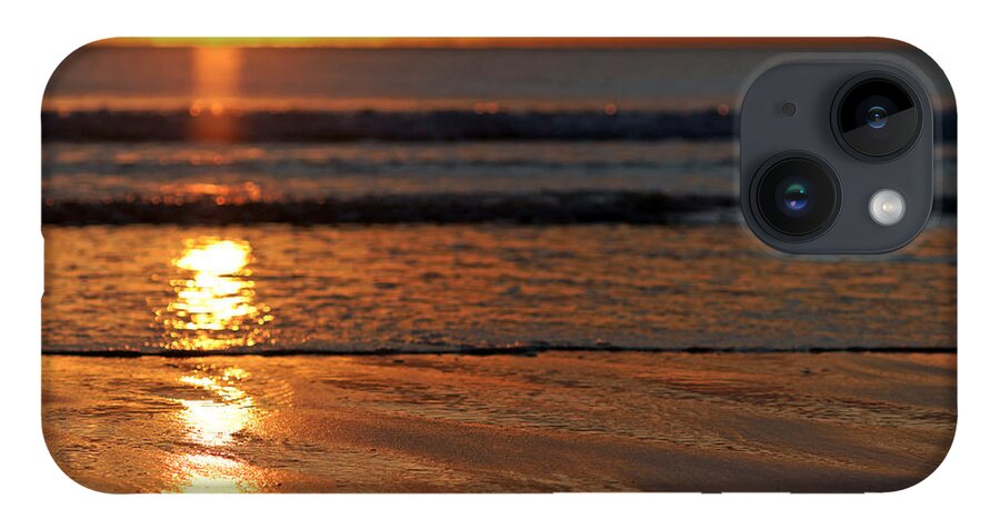  iPhone 14 Case featuring the photograph Llangennith Beach Sand Textures by Minolta D