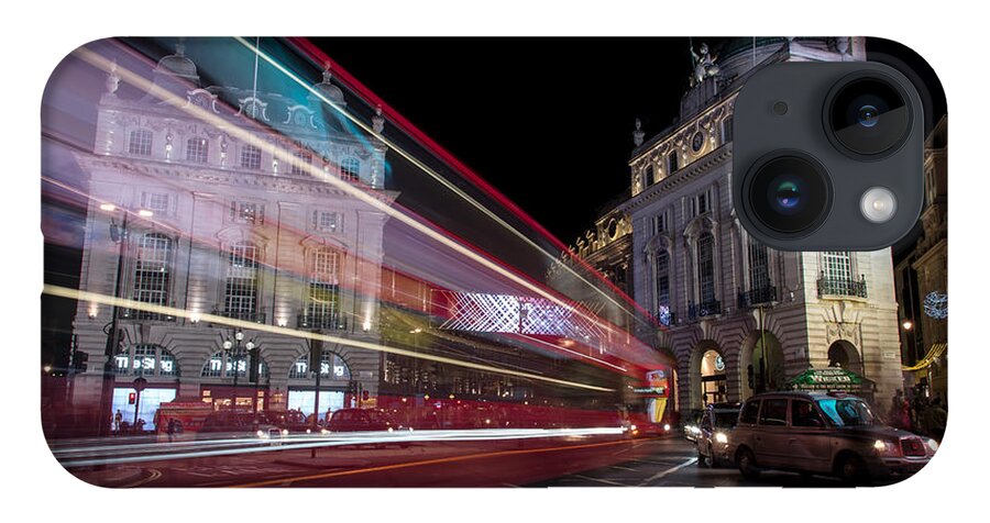 London Piccadilly iPhone 14 Case featuring the photograph London Piccadilly circus square by Michalakis Ppalis
