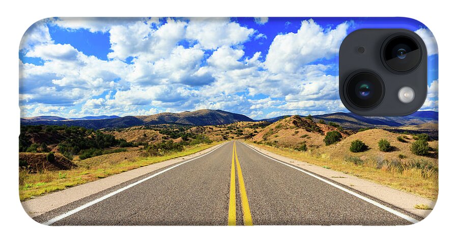 Gila National Forest iPhone 14 Case featuring the photograph Lonely New Mexico Highway by Raul Rodriguez