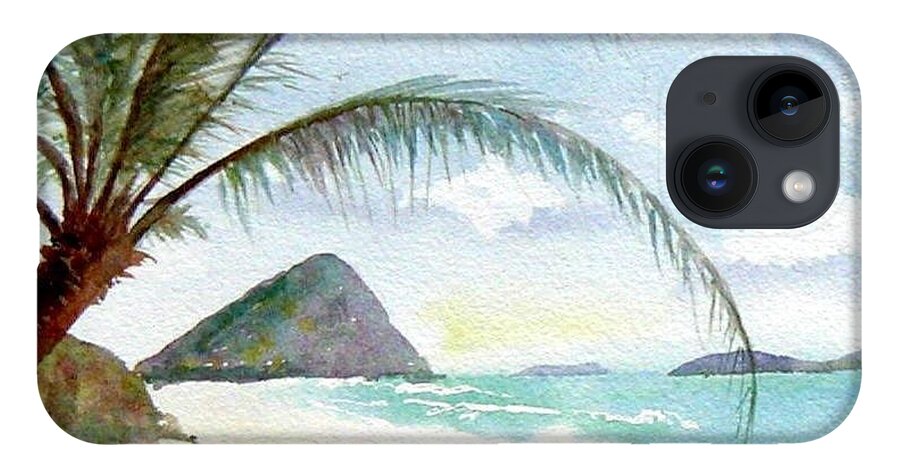 Beach iPhone Case featuring the painting Long Bay Shadows by Diane Kirk