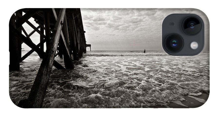 Isle Of Palms Pier iPhone 14 Case featuring the photograph Long To Surf by David Sutton