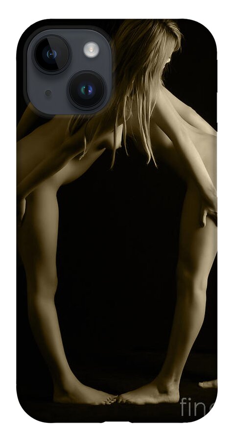 Implied Nude iPhone 14 Case featuring the photograph Looking around by Robert WK Clark