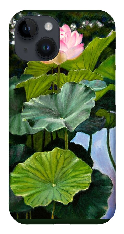 Lotus Flower iPhone 14 Case featuring the painting Lotus Rising by John Lautermilch