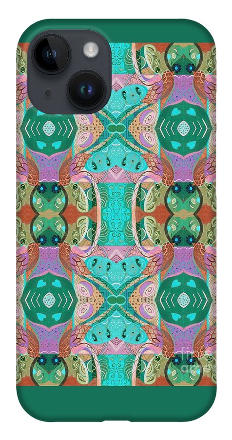 Love iPhone 14 Case featuring the mixed media Love Is Color Blind by Helena Tiainen