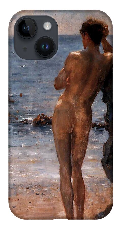 Lover iPhone 14 Case featuring the painting Lover of the Sun by Henry Scott Tuke
