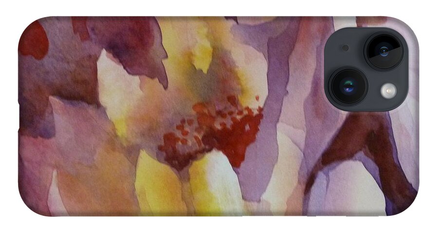 Flower iPhone 14 Case featuring the painting Magnolia by Donna Acheson-Juillet