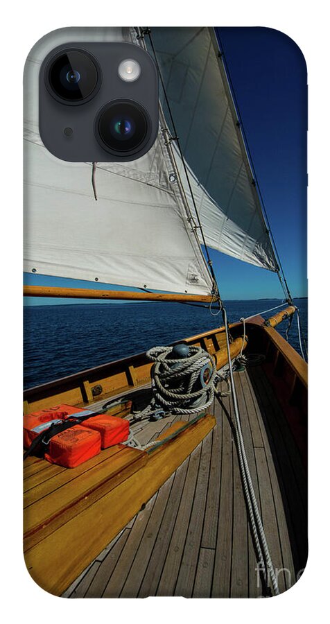 Olad iPhone 14 Case featuring the photograph Maine Day Sail by Steve Brown