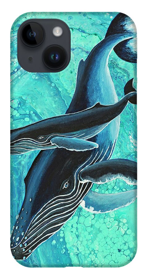 Sea Life iPhone 14 Case featuring the painting Makuwahine Aloha by Darice Machel McGuire