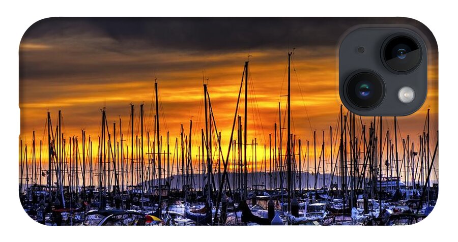 Hdr iPhone Case featuring the photograph Marina at Sunset by Brad Granger