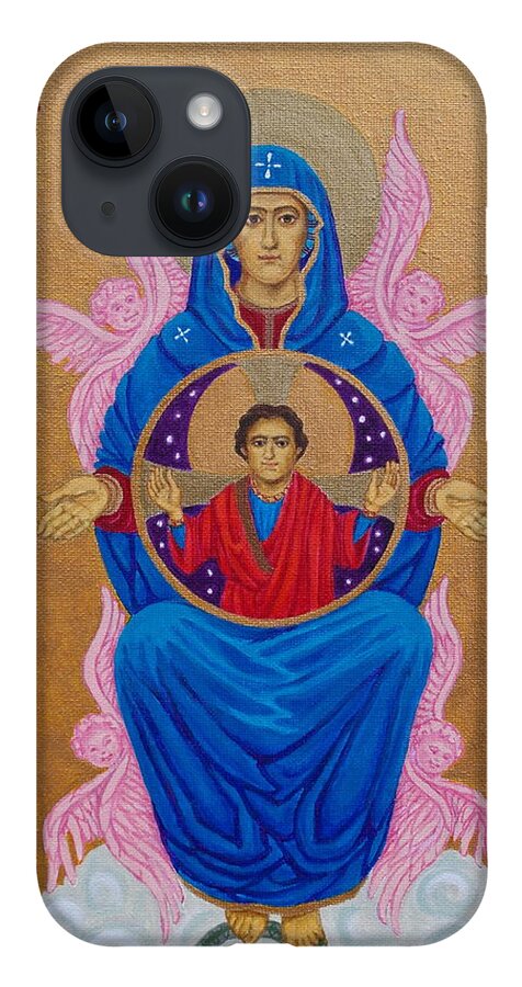 Mary Mother Of God iPhone 14 Case featuring the painting Mary Mother of Mercy Icon - Jubilee Year of Mercy by Michele Myers