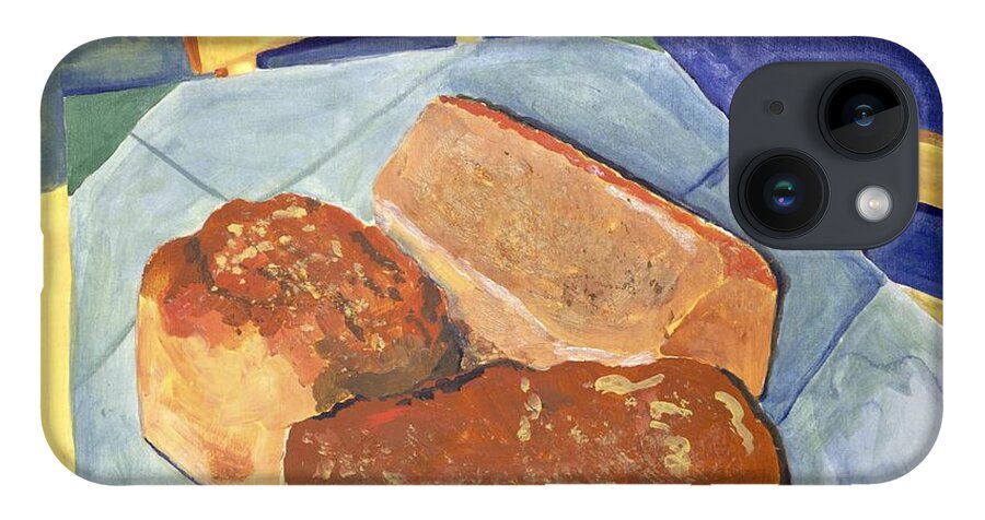 iPhone 14 Case featuring the painting Mary's Bread by Kathleen Barnes