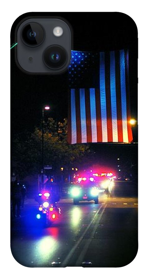 Flag iPhone 14 Case featuring the photograph May We Never Forget by Frank J Casella
