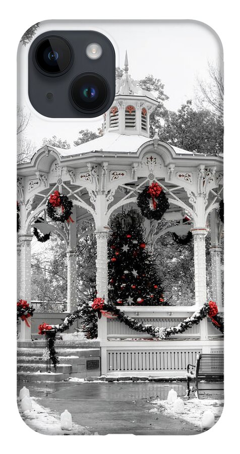 Christmas iPhone 14 Case featuring the photograph Medina Gazebo by Ann Bridges