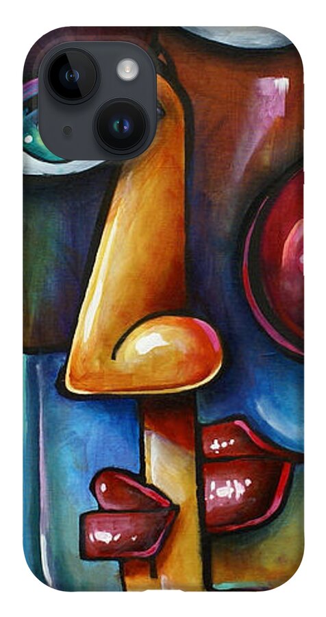 Portrait iPhone Case featuring the painting Merge by Michael Lang