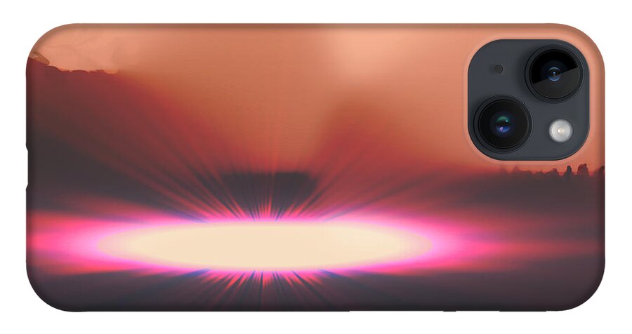 Abstract iPhone Case featuring the digital art Meteor Strike by Kae Cheatham